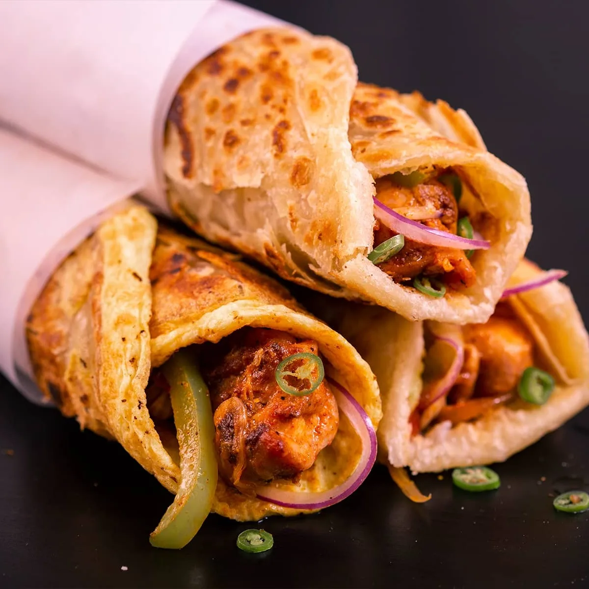 Egg Malai Tikka Roll
